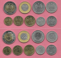 Poland Set Of 9 Coins 1992-2005 (1+2+5+10+20+50 Groszy+1+2+5 Zlotych)_toutes Les Pièces Utilisées, All Coin Used - Polen