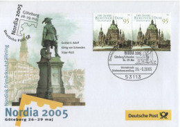 Germany Deutschland 2005 FDC NORDIA Briefmarkenausstellung Philatelic Exhibition Goteborg Sweden, Canceled In Bonn - 2001-2010