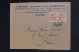 LUXEMBOURG - Lettre > France Tarif Imprimé - 192… - M 2032 - 1914-24 Maria-Adelaide