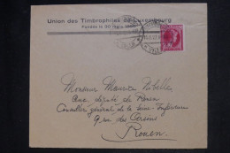 LUXEMBOURG - Lettre > France - 1927 - M 2028 - 1891 Adolphe Voorzijde