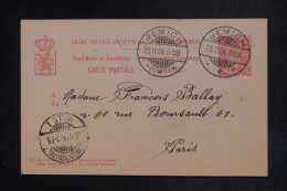 LUXEMBOURG - Entier > Paris - 1906 - M 2011 - Stamped Stationery