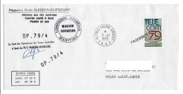 Marion Dufresne FSAT TAAF. 06.10.1979 Crozet T. France. OP 79/4 - Covers & Documents