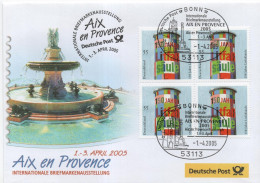 Germany Deutschland 2005 FDC Aix En Provence Briefmarkenausstellung Philatelic Exhibition France, Bonn - 2001-2010