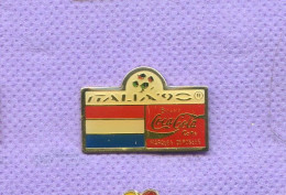 Rare Pins Coca Cola Football Coupe Du Monde 1990 Pays Bas E491 - Coca-Cola