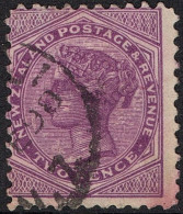 NEW ZEALAND 1882 QV 2d Lilac Purple Perf 12 X 11.5 SG188 Used - Usati