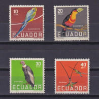 ECUADOR 1958, Sc #634-637, Birds, MNH - Ecuador