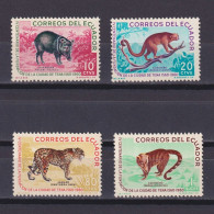 ECUADOR 1961, Sc #676-679, Animals, MH - Ecuador