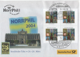 Germany Deutschland 2004 FDC NORRPHIL Briefmarkenausstellung Philatelic Exhibition Stockholm Sweden, Bonn - 2001-2010