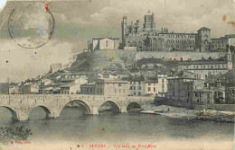 34 - Béziers - Vue Prise Du Pont-Neuf - Etat Carte Abimée Coin Manquant - Oblitération Ronde De 1911 - CPA - Voir Scans  - Beziers
