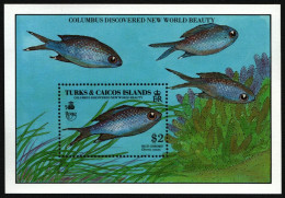 Turks- & Caicos 1990 - Mi-Nr. Block 88 ** - MNH - Fische / Fish - Turks And Caicos