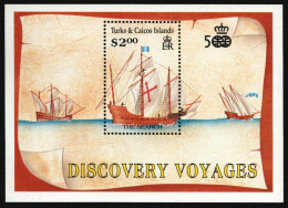 Turks- & Caicos 1991 - Mi-Nr. Block 98 ** - MNH - Schiffe / Ships - Kolumbus - Turks And Caicos