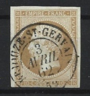 France Y&v 13B Type II Superbe Oblitération TB - 1853-1860 Napoleon III