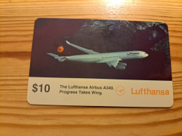 Prepaid Phonecard USA, The Global Calling Card - Airplane, Lufthansa - Autres & Non Classés