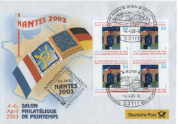 Germany Deutschland 2003 FDC Nantes Briefmarkenausstellung Philatelic Exhibition France, Bonn - 2001-2010