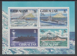 Gibraltar - Hojas Yvert 21 ** Mnh Barcos De Guerra - Gibraltar