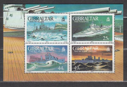 Gibraltar - Hojas Yvert 18 ** Mnh Barcos De Guerra - Gibraltar