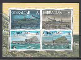 Gibraltar - Hojas Yvert 25 ** Mnh Barcos De Guerra - Gibraltar