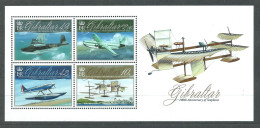 Gibraltar Hojas Yvert 95 ** Mnh Centenario De Aviación Hidroaviones - Gibraltar