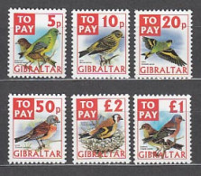 Gibraltar - Tasa Yvert 26/31 ** Mnh Fauna Aves - Gibraltar