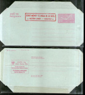 India 2000 850p Swan,Bird, Western Union Advt. On Postal Stationery Aerogramme, Money, Mint  (**) Inde, Indien - Ongebruikt