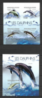 Burundi 2012 Marine Life - Dolphins - 2 IMPERFORATE MS MNH - Dolphins