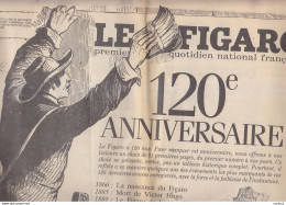 C1 LE FIGARO 120 Eme Anniversaire 1986 - 31 UNES De 1866 A 1984 Grand Format PORT INCLUS FRANCE - Geschiedenis