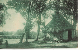 17 -  Environs De   Saintes étude Sur La Terrasse Du Château De Taillebourg   **CPA Vierge, Animée  Colorisée  ** - Saintes