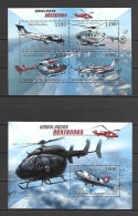 Burundi 2012 Airplanes - Helicopters - Air Ambulance - 2 MS MNH - Nuevos