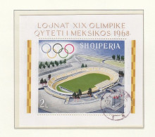 ALBANIEN  1306-1314 + Block 33, Gestempelt, Olympische Sommerspiele 1968, Mexico, 1968 - Albanië