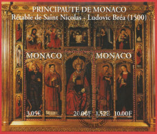 Monaco 2000 - Mi BL 80 - YT N° BF 84 ( Retable Saint-Nicolas Par Ludovic Bréa ) - Blocks & Sheetlets