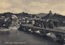 CARTOLINA  TORINO PIEMONTE GRAND MADRE E CAPPUCCINI VIAGGIATA 1954   Y15 - Churches