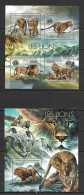 Burundi 2012 Animals - Lions - 2 MS MNH - Nuevos