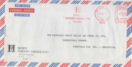 BILBAO CC CON FRANQUEO MECANICO BANCO HISPANO 6700 1973 - Storia Postale