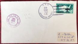 Etats-Unis, Divers Sur Enveloppe Cachet U.S.S. JOHNSTON (DD-821) 29 NOV 1962 - Navire - (C1491) - Marcofilia