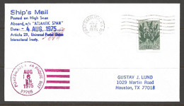 1976 Paquebot Cover, Sweden Stamps Used In Portsmouth, Virginia - Storia Postale