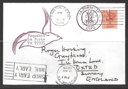 1979 Paquebot Cover, British Stamp Used In La Porte, Texas - Lettres & Documents