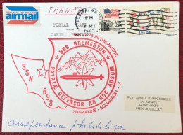 Etats-Unis, Divers Sur Enveloppe Cachet USS BREMERTON, 1982 - Submarine - (C1495) - Marcofilia