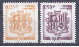 Spanish Andorra 2002 - Serie Basica, Escudo Nacional Mnh** - Nuevos