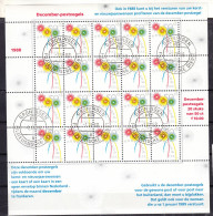 Nederland 1988 Nvph Nr 1419, Mi Nr 1356, Decemberzegel, Christmas, Sheet - Oblitérés