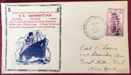 Etats-Unis, Divers Sur Enveloppe Cachet U.S GER. SEA POST / S.S. MANHATTAN 1937 - (C1500) - Postal History