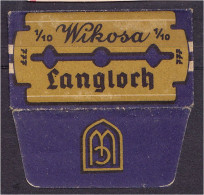 "LANGLOCH" Razor Blade Old Vintage WRAPPER - Cover Only (see Sales Conditions) - Razor Blades