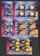 Burundi 2012 Space - Voyager 2 Satellite - 5 MS With 4 Sets MNH - Nuevos