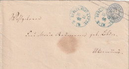 Allemagne Prusse Entier Postal Berlin 1866 - Enteros Postales