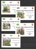 Burundi 2012 African Animals - Cactuses - 5 IMPERFORATE MS MNH - Nuevos