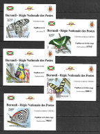 Burundi 2012 Insects - Butterflies On The Red List - 5 IMPERFORATE MS MNH - Nuovi