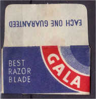 "GALA" Razor Blade Old Vintage WRAPPER - Cover Only (see Sales Conditions) - Razor Blades