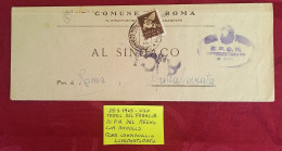 1945 LETTERA DA ROMA CAMPIDOGLIO GOVERNATORATO CON C. 50 P.A. USO TARDIVO PER CAMBIO DI RESIDENZA - Poststempel