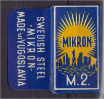 "MIKRON M.2." Razor Blade Old Vintage WRAPPER - Cover Only (see Sales Conditions) - Razor Blades