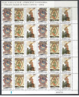 Spanish Andorra 2002 - Pinturas Murales De Santa Coloma En Pliego De 45 Mnh** - Nuevos