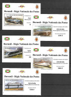 Burundi 2012 Trains - Skytrain - 5 MS MNH - Nuovi